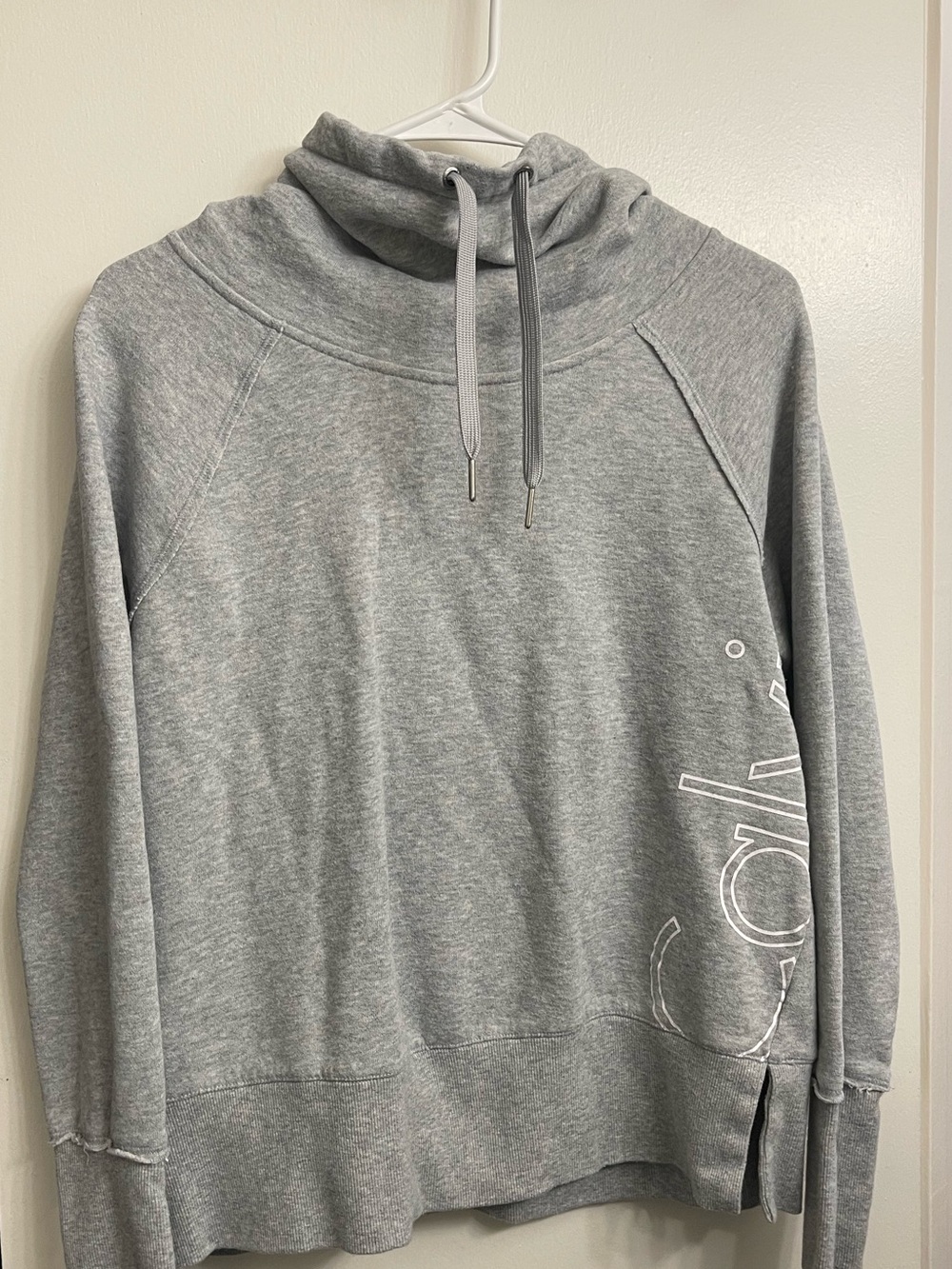 Calvin Klein Light Gray Cowl Neck Pullover Sweatshirt